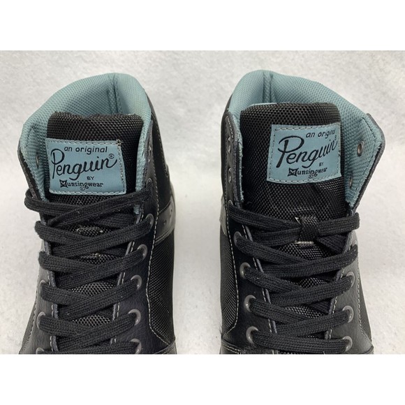 Original Penguin by Munsingwear Cirrus HI-Top Shoes Black Mens Size 12 PCIR200-5 - Picture 8 of 14